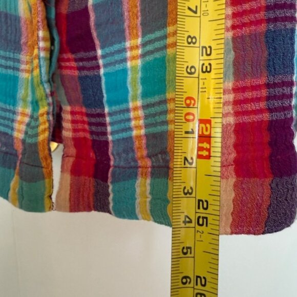 Soft Surroundings Multicolor Plaid Button Down Shirt - Picture 5 of 11